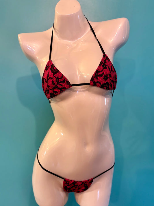 Pink Floral Lace Wren Micro