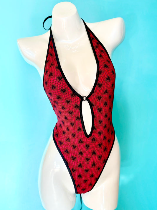 Laced Love Jay Bodysuit - Red